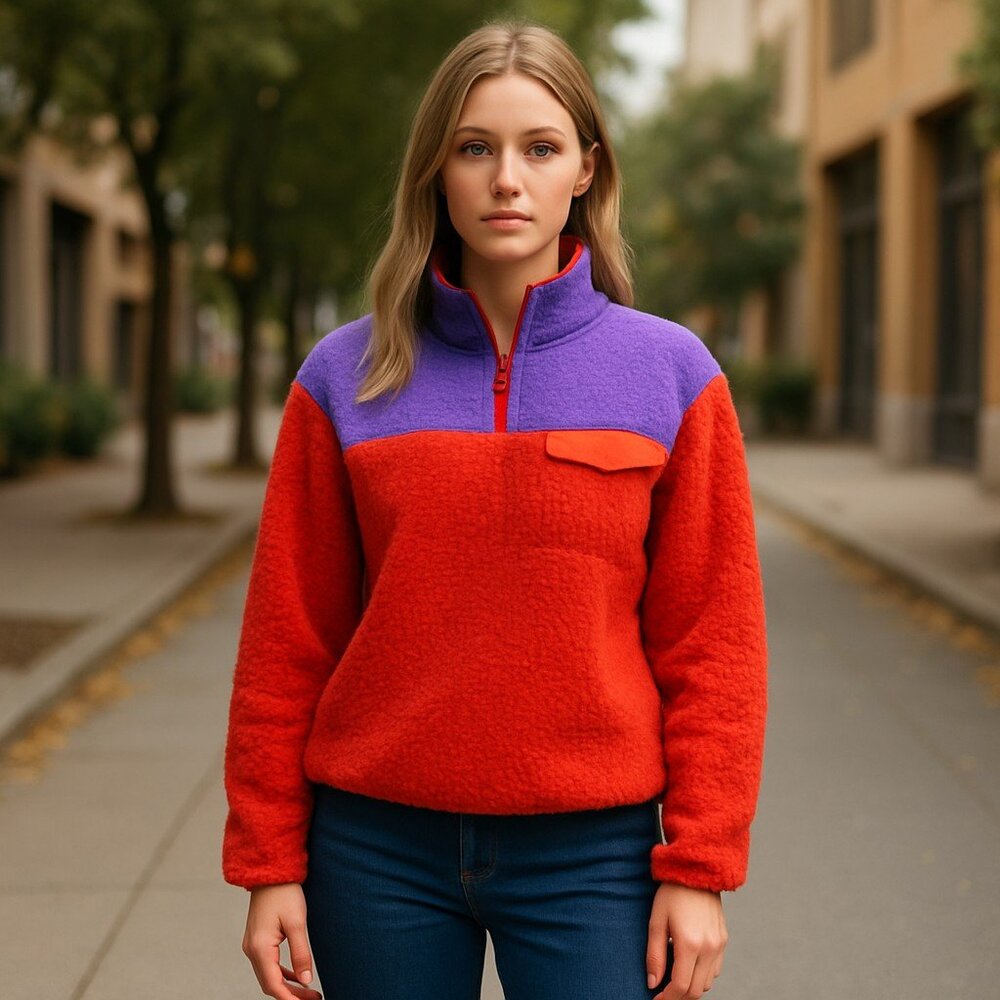 NWT Polly & Esther Color Block Fleece Jacket